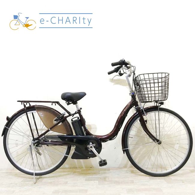 【中古】 電動自転車 ママチャリ ブリヂストン アシスタ ブラウン 26インチ KI063 電動アシスト自転車 【神戸在庫】｜e-CHARIty