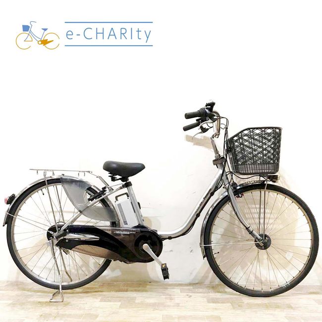 【中古】 電動自転車 ママチャリ パナソニック ビビ DX シルバー 26インチ KF054 電動アシスト自転車 【神戸在庫】