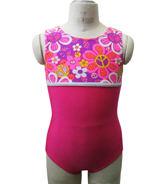 日本製 ノースリーブレオタード ラブリーフラワー Pink かわゆい キュート 赤ちゃんレオタード キッズ 童男 ノースリーブ 羽袖なし オペコット 光輝 無地 資質 新ジムナスチックス 体操使道 コンサートダンス 慣れ用 競用 トランポリン ローズ ビビット キラキラ