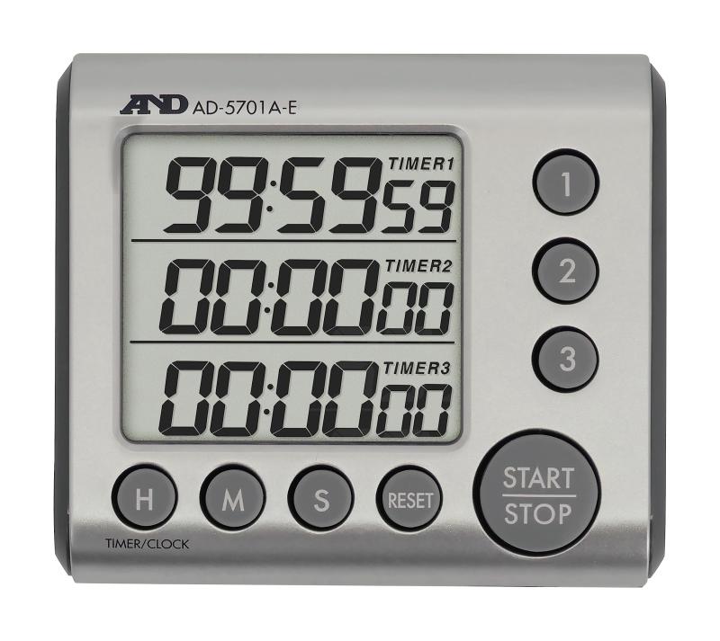 A&D 3チャンネル100時間タイマー AD-5701A-E トリプル 時間管理画像