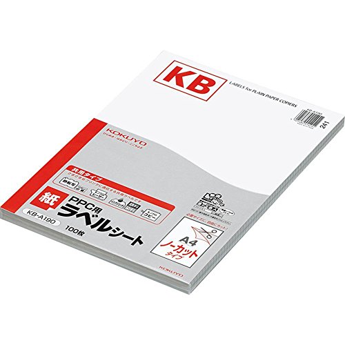KOKUYO コクヨ KB-A190 PPCラベル用紙 A4 100S(KB-A190)