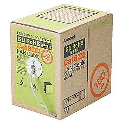 ELECOM エレコム ELECOM ローカルエリアネットワーク有線テレビ CAT6 RoHS申し付ける判定基準 100m(木管巻)ともし火薄墨色  LD-CT6 LG100 RS 5394643
