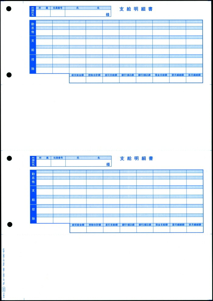 OBC 単票状ぶくろ用ふり出しこと細か書 300枚 09-SP6202