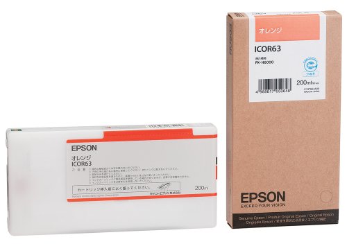 EPSON エプソン インクカートリッジ オレンジ 200ml １個(ICOR63)