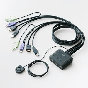 ELECOM エレコム 盛りだくさん固定ディスク相応う HDMI相応うマイコンうつり変わり器(KVM-HDHDU2)