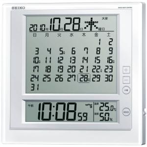セイコー携帯時計 SEIKO CLOCK (セイコークロック) 掛け時計 置時計 兼用 マンスリー暦役立つこと 六曜表示 デジタル 電磁波目覚まし時計時辰儀 SQ422W