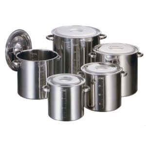赤川器物製作所 1336727 AG18-8目盛付寸胴鍋27cm手付