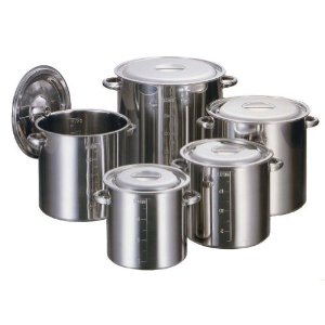 赤川器物製作所 1336730  AG18-8目盛付寸胴鍋30cm手付