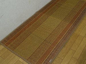 イケヒコ 純国産 い草の廊下敷き 『DXランクス総色』 ベージュ 約80×340糎(裏:不織布)