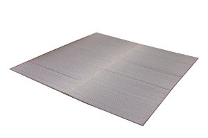 イケヒコ 純国産 い草ラグカーペット 『Fソリッド』 グレー 約191×191cm（裏:ウレタン）