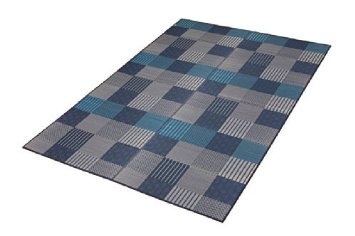 イケヒコ 純国産 い草花ござ引っ敷き 『京刺子』 青碧 日本の首都間10畳（約435×352珊）  4110109 1個