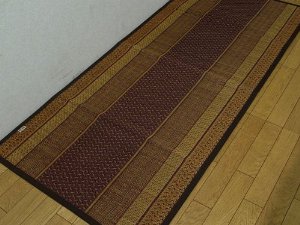 イケヒコ 純国産 い草の廊下敷き 『DXランクス総色』 ぶどう酒 約80×340糎（裏:不織布）