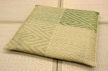 イケヒコ 純国産 織込チドリ い草座蒲団 『五風 5枚組』 緑であること 約55×55cm×5P