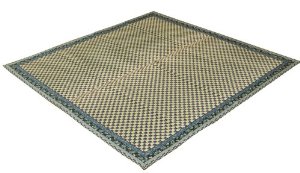 イケヒコ 純国産 イ草花ござカーペット 『かれん』 ブルー 江戸間2畳（約174&times;174cm)｜ECJOY！店