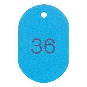 共栄プラスチック 番号札 大(41×60mm) 番号入り スカイ 1組(50枚入)