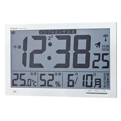 ノア精密 MAG(マグ) デジタル クロック 電波 置掛兼用時計 エアサーチ メルスター W-602 WH ホワイト｜ECJOY！店