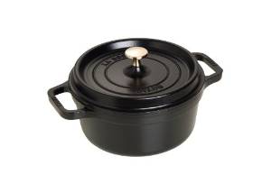 STAUB ストウブ ストウブ ピコ・ココット ラウンド２２ｃｍ 黒４０５０９－３０５【RST3407】
