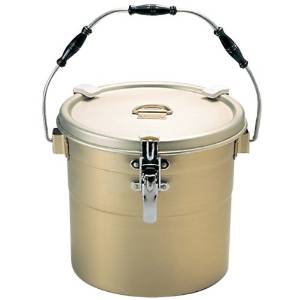 オオイ金属元素 アルマイト 丸型二重ゼムクリップ付食缶２３９  （１２ｌ）【ASY15239】 キッチン用品・食器・調理器具-保存容器・調味料入れ