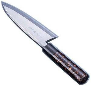 インテックカネキ 歌舞伎調和庖丁　忠舟　出刃１５ｃｍ　黒金茶【ATD0201】 11,004円