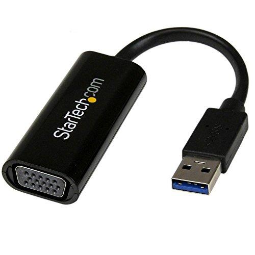 STARTECH.COM Slim USB 3.0 to VGA External Video Card Multi Monitor Adapter - 1920x1200 / 1080p(USB32VGAES)