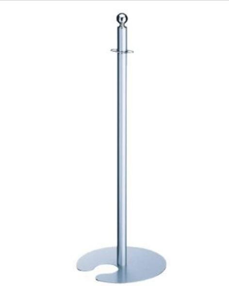 SHIROKUMA シロクマ FPP-0264フロアパーティションポールスタッキングクローム/しろがね色