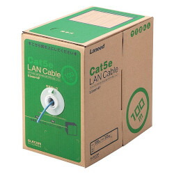 ELECOM エレコム RoHS対応LANケーブル/CAT5E/100m/ブルー/簡易パッケージ(LD-CT2/BU100/RS)