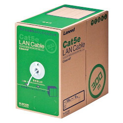 ELECOM エレコム RoHS対応LANケーブル/CAT5E/300m/ホワイト/簡易パッケージ(LD-CT2/WH300/RS)