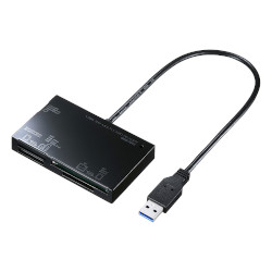 SANWASUPPLY サンワサプライ サンワサプライ　ＵＳＢ３．０　カードリーダー　ブラック　ＡＤＲ－３ＭＬ３５ＢＫ　１個(ADR-3ML35BK)