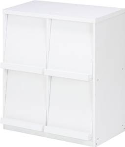 不二貿易 ディスプレイラック　４マス　ホワイト　ＤＰ８０８５ＷＨ　DP8085WH　【87008】　北海道、沖縄、離島配送不可