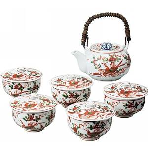 不二バス発着場 光玉窯 古伊万里写し絵番茶器揃   ００７－４１０Ｍ