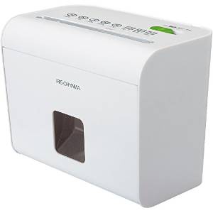 IRISOHYAMA アイリスオーヤマ HS4SC W 卓上電動シュレッダー マイクロ取りすてる 最大限度幅:A5 最大限度枚数:10枚以下 5L未満 白いこと
