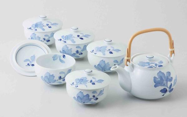 西海陶器(Saikaitoki) 辻が花　蓋付茶器揃　Ｋ89-11557