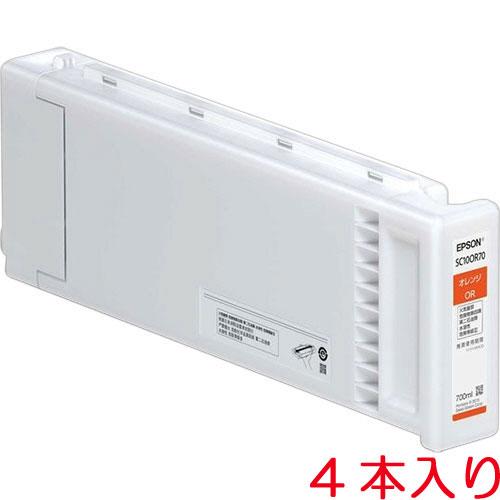 EPSON エプソン インキ薬莢(オレンジ色700ml×4本入り口・入口)(SC10OR70P)