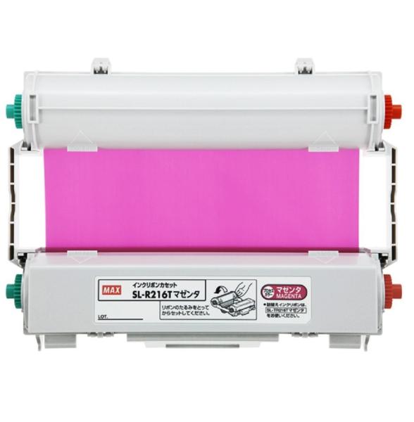 マックス 行き方色合いインクリボン SL-R216Tマゼンタ