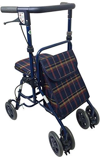 島製作所 フォルテライト(格子ネイビー) 最大使用者体重 80kgs シルバーカーシリーズ｜ECJOY！店