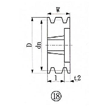 エバオン ※EVN ブッシングプーリー SPZ 132mm 溝数3 SPZ1323 1131 3806804