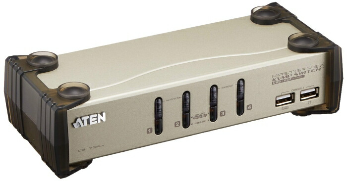 ATEN マルチ界面 4界面 KVMP取り替えっこ (CS-1734A)