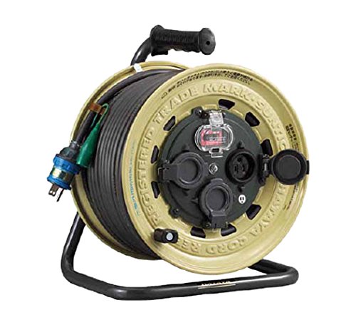 畑屋製造所 ハタヤ サンタイガーレインボーリール 単相100V 50m アース・ブレーカー付 3702812