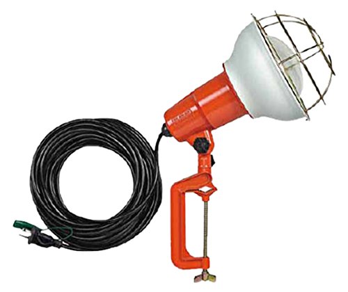畑屋製作所 ハタヤ 防雨型作業灯 リフレクターランプ300W 100V接地付10m バイス付 3704173|ECJOY!店
