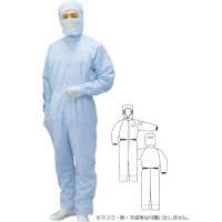 ブラストン クリーンルーム用ウェア フード付カバーオール(ブルー) 男女共用 BSC-11001-B M (7052bn) 6,836円