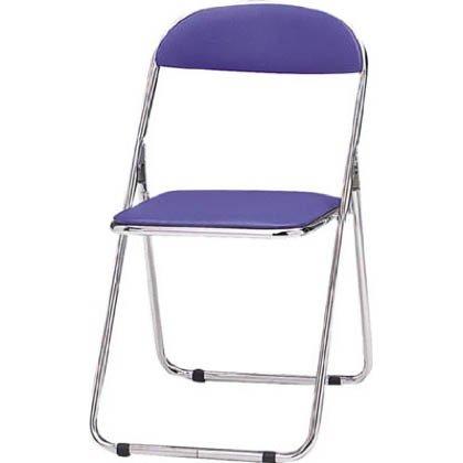 藤沢工業 TOKIO パイプ椅子 シリンダ機能付 スチールメッキパイプ 青 CF100M B