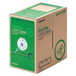 ELECOM エレコム RoHS対応LANケーブル/CAT5E/100m/ライトブルー/簡易パッケージ(LD-CT2/LB100/RS)|ECJOY!店