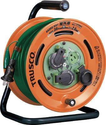 TRUSCO トラスコ中山 TRUSCO 屋外型コードリール30m 防雨型 ブレーカー 漏電防止付き code:7674601
