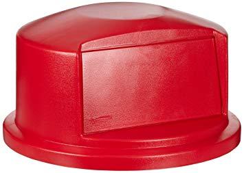 Rubbermaid Commercial Products ラウンドブルートコンテナ用フタ　ドーム型　121.1L用　レッド 26378805 1枚