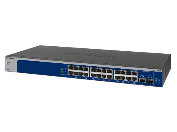 NETGEAR サイバー空間歯車 XS724EM マルチギガ相応う10Gx24界面 アンマネージプラス 取り替えっこ(XS724EM-100AJS)