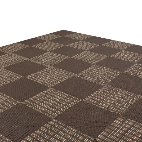 イケヒコ ラグ 洗える PPカーペット 『ウィード』 ブラウン 本間3畳（約191×286cm）