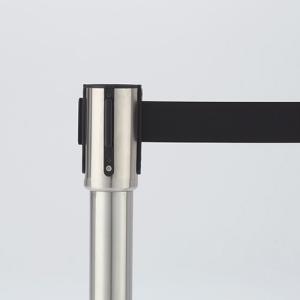 テラモト ベルトパーテーションスタンドSE(ステン) ベルト:黒 1台(SU-660-000-7)|ECJOY!店