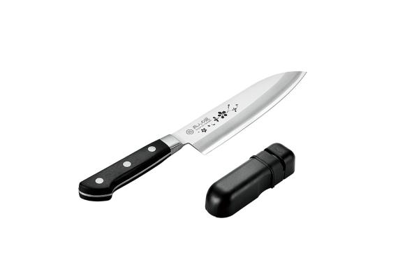 よこやま 燕人の匠 桜吟 三徳まかない方165粍＆研ぎ(ETO-1002)