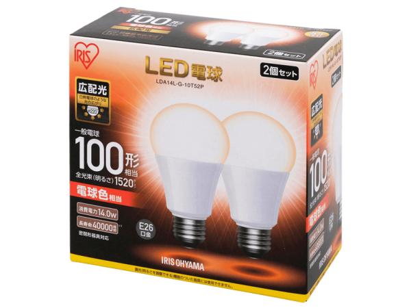 IRISOHYAMA アイリスオーヤマ アイリスオーヤマ LDA14L-G-10T52P LED電球 一般電球形 1520lm(電球色相当) ECOHILUX(LDA14L-G-10T52P)