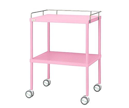 アズワン 派手回診車 手摺り付 サクラ色 616×450×842mmNCNN313-0553020-210-12
